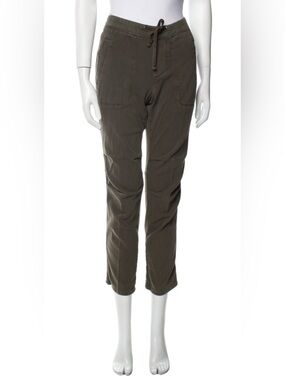 James Perse Olive Green Cropped Drawstring Pants